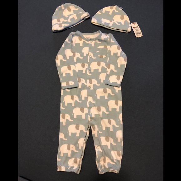 Elephant pajamas with cap 🐘 - Picture 1 of 3
